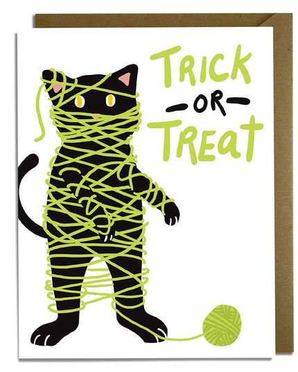 Mummy Cat Halloween Card