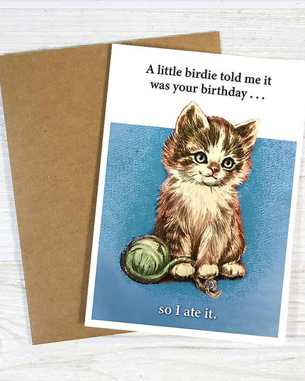 A Little Birdie Birthday Card