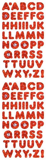 Red Alphabets Stickers