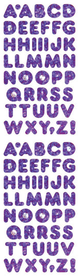 Purple Alphabets Stickers