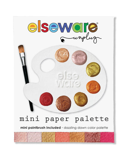 Mini Watercolor Paper Palettes - Singles w/Mini Paintbrush: Shimmering sea