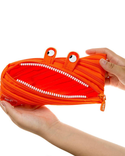 ZIPIT Orange Monster Pencil Case