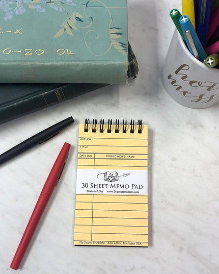 Vintage Nostalgia Library Card Memo Pad Top Item!