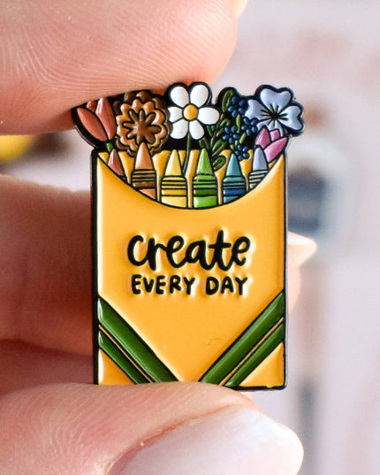 Create Every Day Enamel Pin