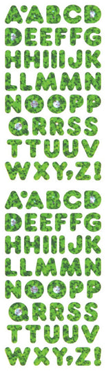 Green Alphabets Stickers - Prismatic
