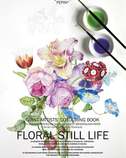 Floral Still Life Pepin Giant Artists' Coloring Book