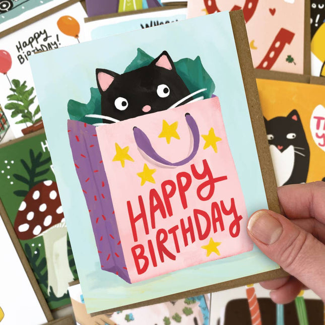 Cat Gift Birthday Card