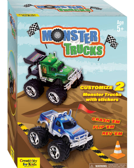 Decorate 2 Monster Trucks Craft Kit for Kids