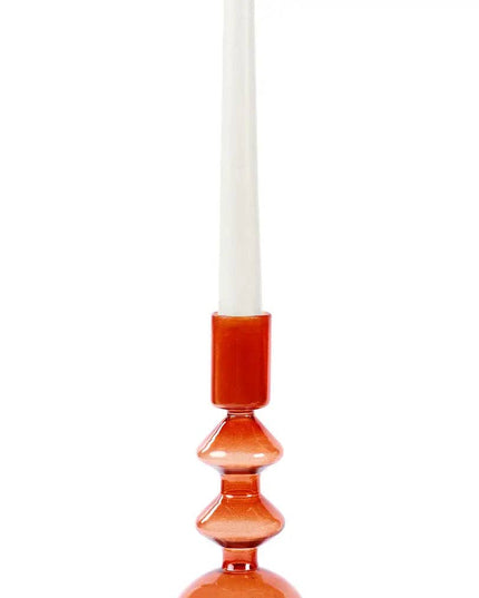Orange Retro Candle Stick Holder