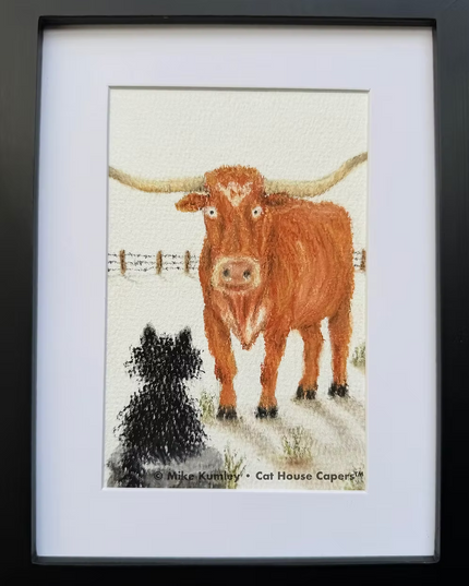 Framed First Contact Soft Pastel Original Artwork