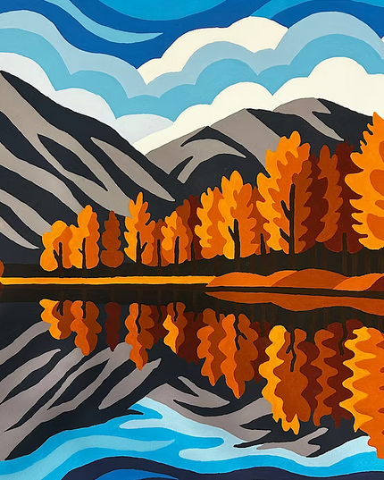 Framed Autumn Echoes Acrylic on Canvas Original Artwork