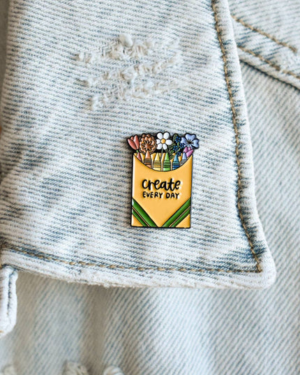 Create Every Day Enamel Pin