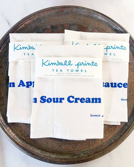 Reversible Hanukkah Team Applesauce / Team Sour Cream Towel