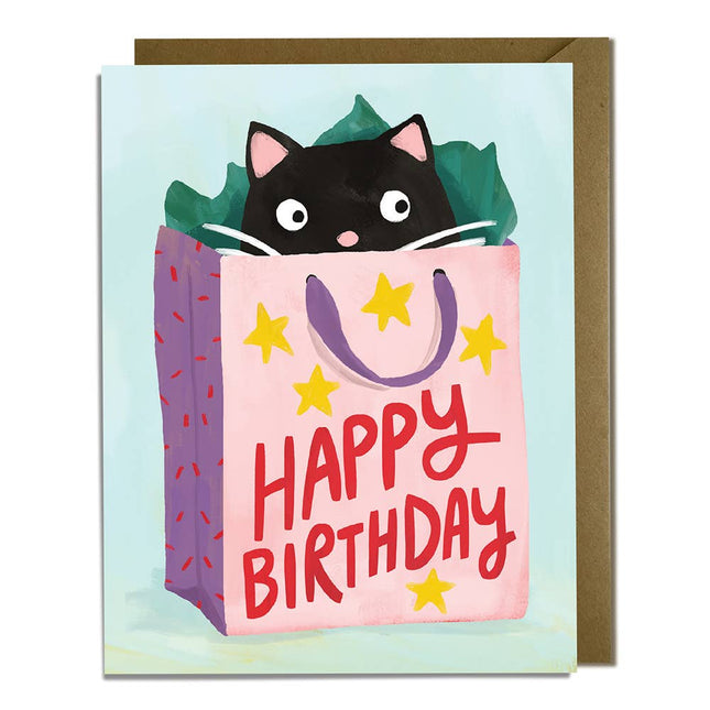 Cat Gift Birthday Card