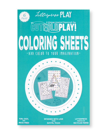 Coloring Sheets Paper Toy Box (Pack of 6)