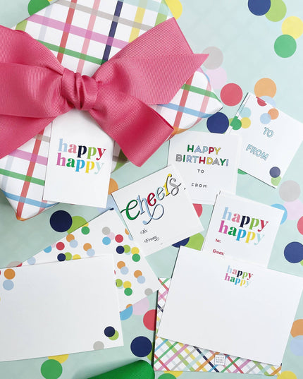 Confetti + Plaid Gift Wrap Sheets
