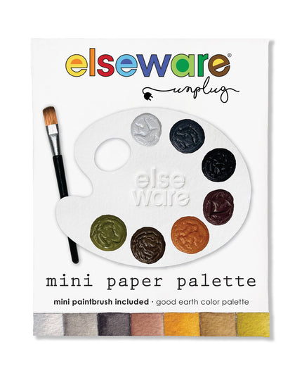 Mini Watercolor Paper Palettes - Singles w/Mini Paintbrush: Shimmering sea